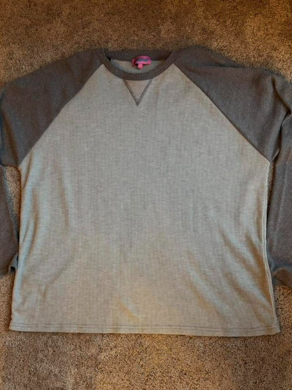 EDIKTED Like New Me Time Oversized Waffle Top XL
